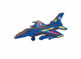 Woodcraft Dřevěné 3D puzzle Bojové letadlo F16