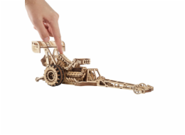 Ugears 3D dřevěné mechanické puzzle Závodní auto (dragster)