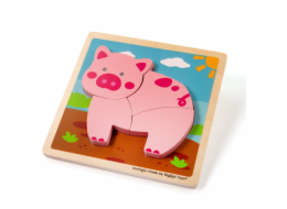 Bigjigs Toys Vkládací puzzle Prasátko