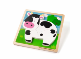 Bigjigs Toys Vkládací puzzle Kravička