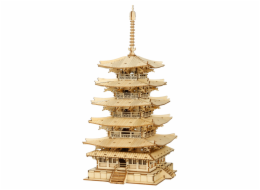 RoboTime dřevěné 3D puzzle Pětipatrová pagoda