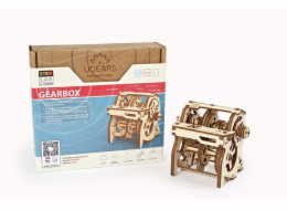 Ugears 3D dřevěné mechanické puzzle STEM výuková převodovka