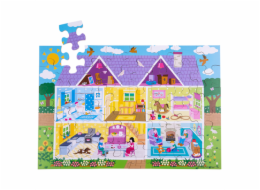 Bigjigs Toys Podlahové puzzle Domeček 48 dílků