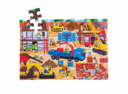 Bigjigs Toys Podlahové puzzle Staveniště 48 dílků