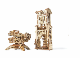 Ugears 3D dřevěné mechanické puzzle Archballista - Tower