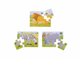 Bigjigs Toys Puzzle 3v1 safari zvířátka