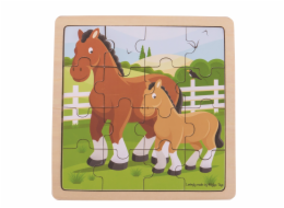 Bigjigs Toys puzzle - Kůň s hříbátkem