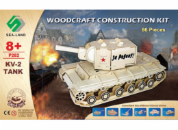 Woodcraft Dřevěné 3D puzzle tank KV 2