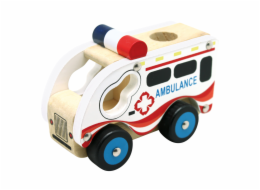 Bino Dřevěné auto ambulance