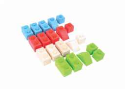 Bigjigs Baby Dřevěné Spojkostky Primary set