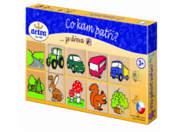 Detoa Dřevěné puzzle Co kam patří