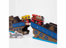 Bigjigs Rail Pirátský vlak + 3 koleje