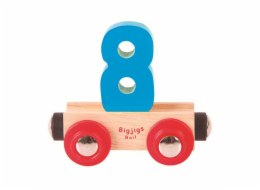 Bigjigs Rail Vagónek dřevěné vláčkodráhy - Číslo 8