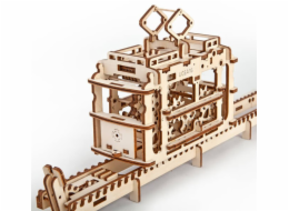 Ugears 3D dřevěné mechanické puzzle Kabinová lanovka s tratí