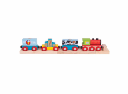 Bigjigs Rail Vlak se zbožím + 3 koleje