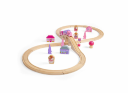 Bigjigs Rail Dřevěná vláčkodráha osmička pro princezny 35 dílů