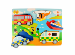 Bigjigs Toys Vkládací puzzle záchranáři