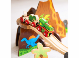 Bigjigs Rail Dřevěná vláčkodráha dinosauři