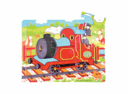 Bigjigs Toys Dřevěné puzzle vlak 9 dílků