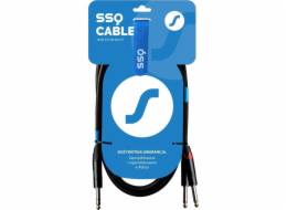 SSQ JSJM2 SS-1453 Kabel Jack Stereo - 2x Jack Mono 2 m Černá