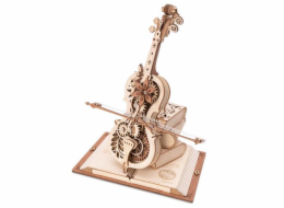 Hračka Robotime dřevěné mechanické puzzle Kouzelné violoncello (elektrický pohon)