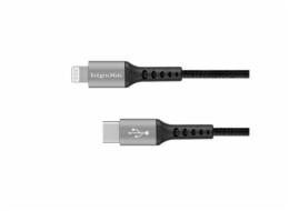 Kabel KRUGER & MATZ KM1267 USB-C/Lightning C94 MFi 1m Black