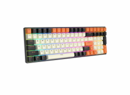 Mechanická klávesnice Royal Kludge RK100 RGB, hnědý spínač (černo-oranžový)