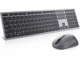 DELL KM7321W klávesnice Obsahuje myš Kancelář RF bezdrátové + Bluetooth QWERTY Britská angličtina Šedá, Titanová