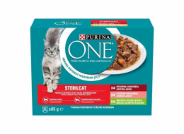 PURINA One Sterilcat mix příchutí - mokré krmivo pro kočky - 12 x 85g