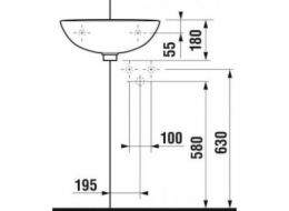 Umyvadlo JIKA DEEP 16612, 450×320 mm