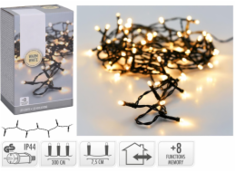 Garlianda 40LED, 3m, teplá bílá / zelená IP44