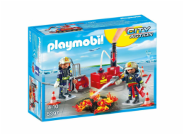 Zásah hasičů s vodní pumpou Playmobil, Hasiči, 47 dílků