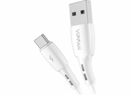 Kabel USB-C VFAN Racing X05, 3A, 2 m (bílý)