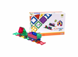 Magnetická stavebnice 3D Train Playmags 153 - sada 50 ks