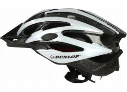 Dunlop - Nastavitelná MTB cyklistická helma, velikost M 55-58 cm (bílá a černá)