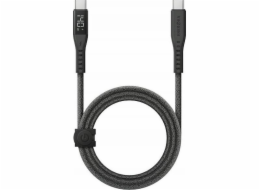 Energea USB kabel ENERGEA Flow kabel USB-C - USB-C Digitální displej 1,5m černá/černá 240W 5A PD Fast Charge