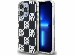 DKNY  DKHCP15LHDLCEK iPhone 15 Pro 6.1 černo/černé pevné pouzdro IML kostkovaný mono vzor