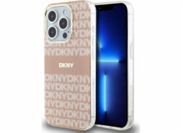 DKNY  DKHMP15LHRHSEP iPhone 15 Pro 6.1 růžový/růžový pevný obal IML Mono & Stripe MagSafe