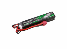 Gens Ace 25C 2000mAh 2S2P 7,4V sedlová airsoftová pistolová lipo baterie s mini Deans(T) konektorem