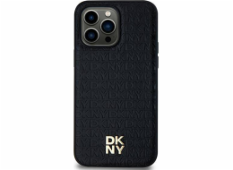 DKNY  DKHMS24SPSHRPSK S24 S921 černé/černé pevné pouzdro Kožený Vzor Kovové Logo MagSafe