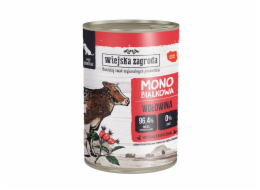 WIEJSKA ZAGRODA Monoprotein Beef - mokré krmivo pro psy - 400g