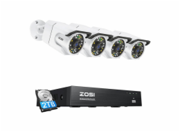 IP kamera ZOSI C105 4 ks WiFi 8MP + NVR 8ch + 2TB HDD