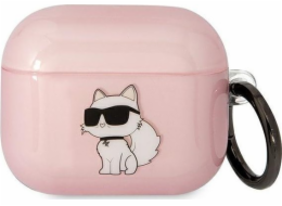 Karl Lagerfeld Karl Lagerfeld KLA3HNCHTCP kryt Airpods 3 růžový/růžový Ikonik Choupette