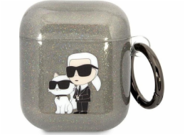 Karl Lagerfeld Karl Lagerfeld KLA2HNKCTGK Airpods 1/2 kryt černo/černý Glitr Karl&Choupette