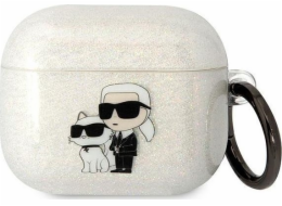 Karl Lagerfeld Karl Lagerfeld KLA3HNKCTGT kryt Airpods 3 transparentní Glitr Karl&Choupette