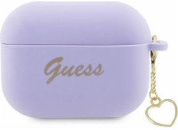 Guess pouzdro GUAP2LSCHSU kryt Apple AirPods Pro 2 fialový/fialový Silicone Charm Heart Collection