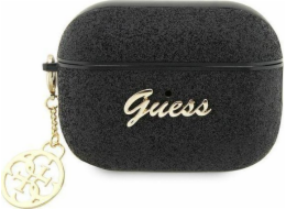 Guess pouzdro GUAP2GLGSHK kryt Apple AirPods Pro 2 černo/černý Glitter Flake 4G Charm