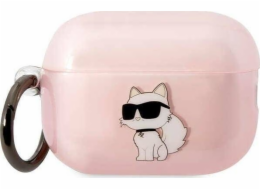 Karl Lagerfeld pouzdro KLAP2HNCHTCP Apple AirPods Pro 2 růžové/růžové Ikonik Choupette