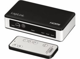 Přepínač LogiLink Přepínač LogiLink HDMI 3x1 port, 4K/60Hz, HDCP,HDR,CEC,RC