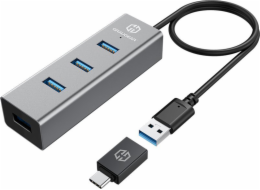 Graugear USB HUB GRAUGEAR USB-HUB 4x USB 3.0 porty typu A maloobchod